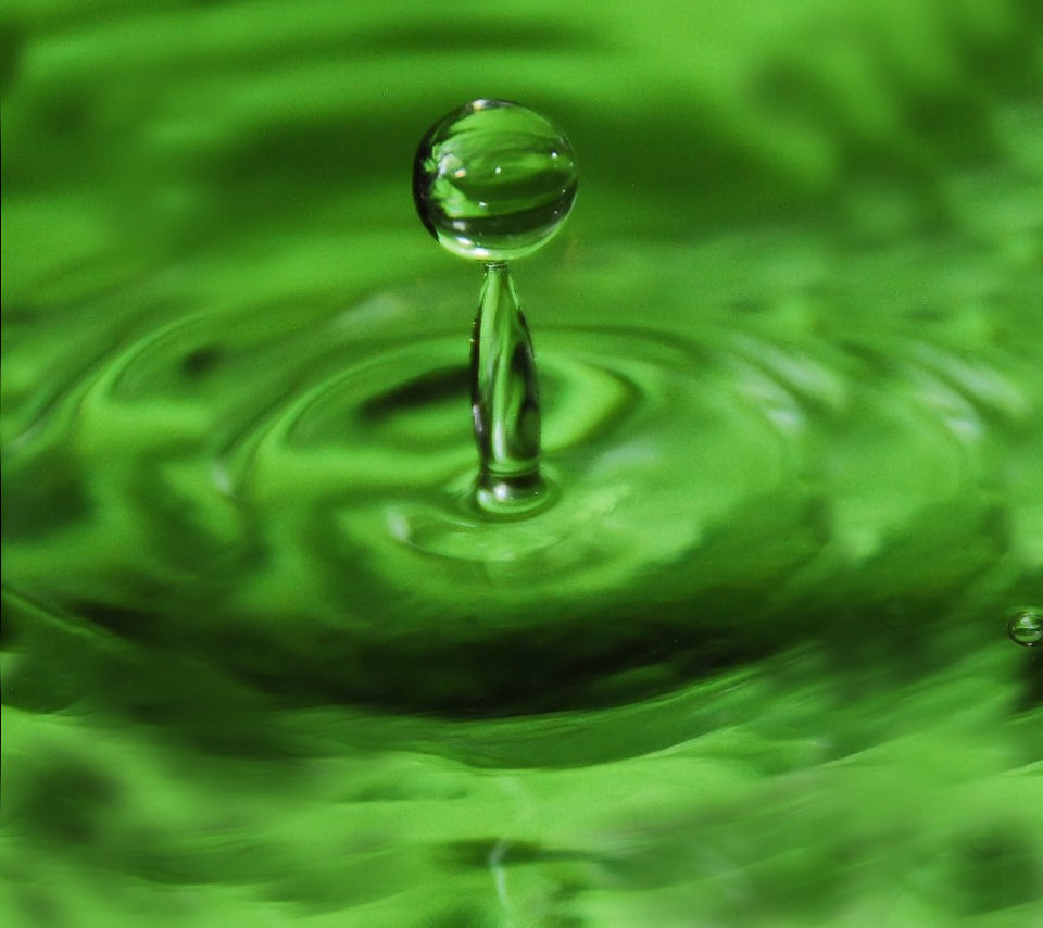 Photo "Water Drop (Green)" in the album "Nature Wallpapers" by xsylus
